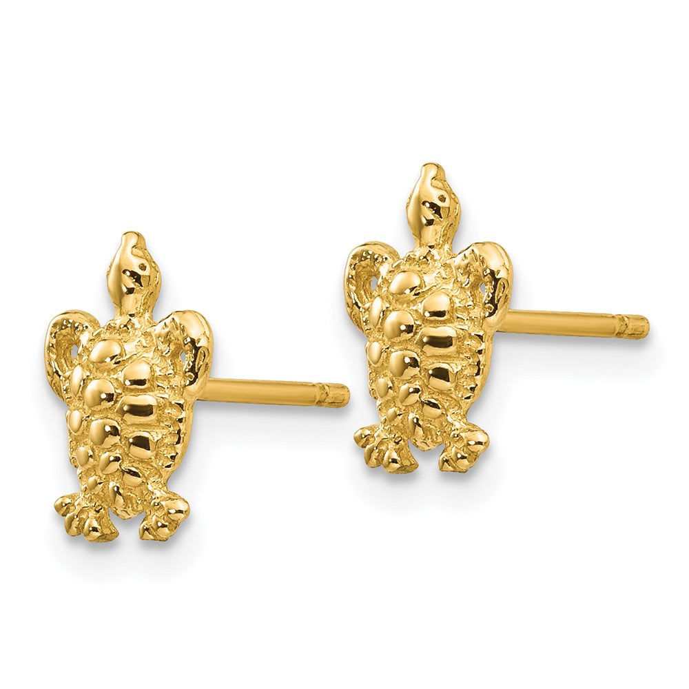 14K Gelbgold Mini Schildkröte Ohrstecker