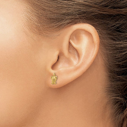 14K Gelbgold Mini Schildkröte Ohrstecker