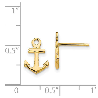 14K Gelbgold Anker Ohrstecker