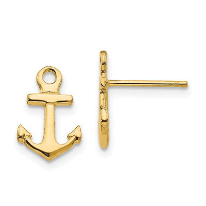 14K Gelbgold Anker Ohrstecker