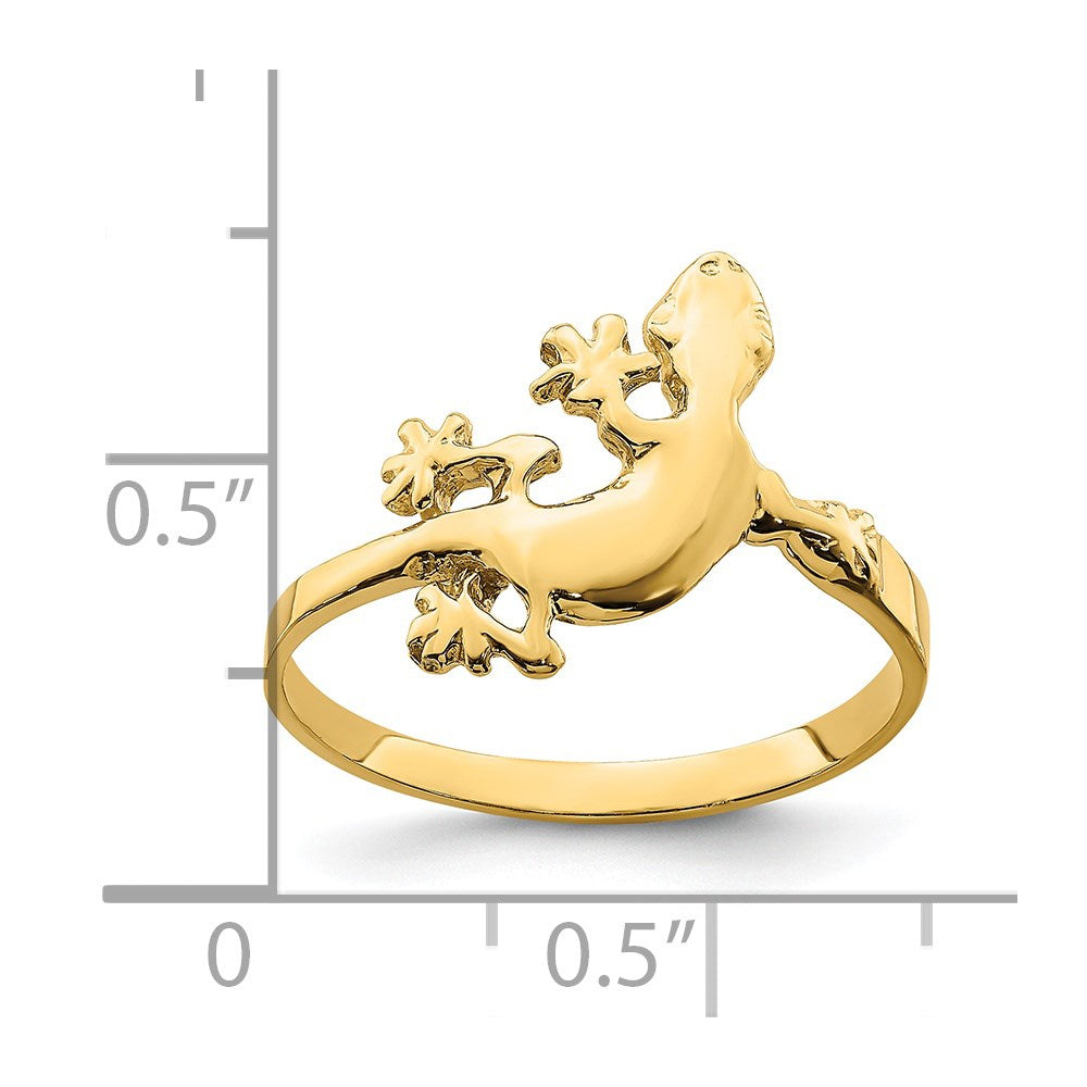 14K Gelbgold Eidechsen-Ring