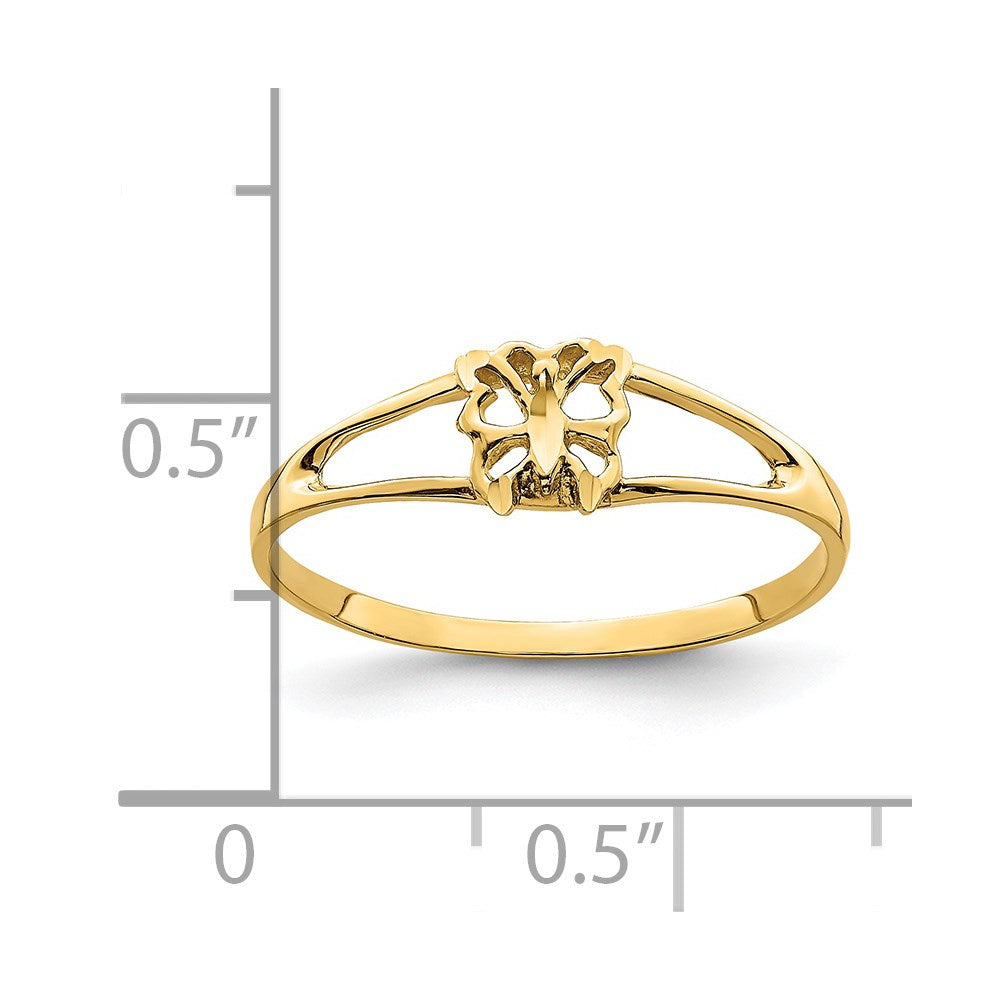 14K Gelbgold Mini-Schmetterlingsring