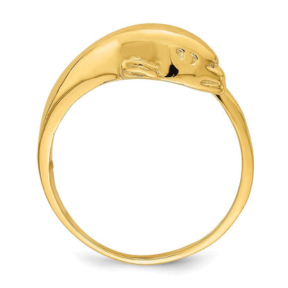 14K Gelbgold Delfin-Ring