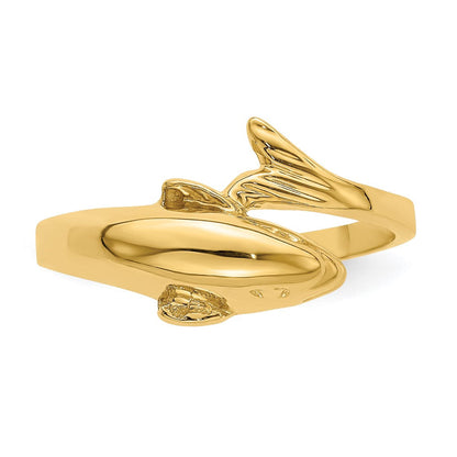 14K Gelbgold Delfin-Ring