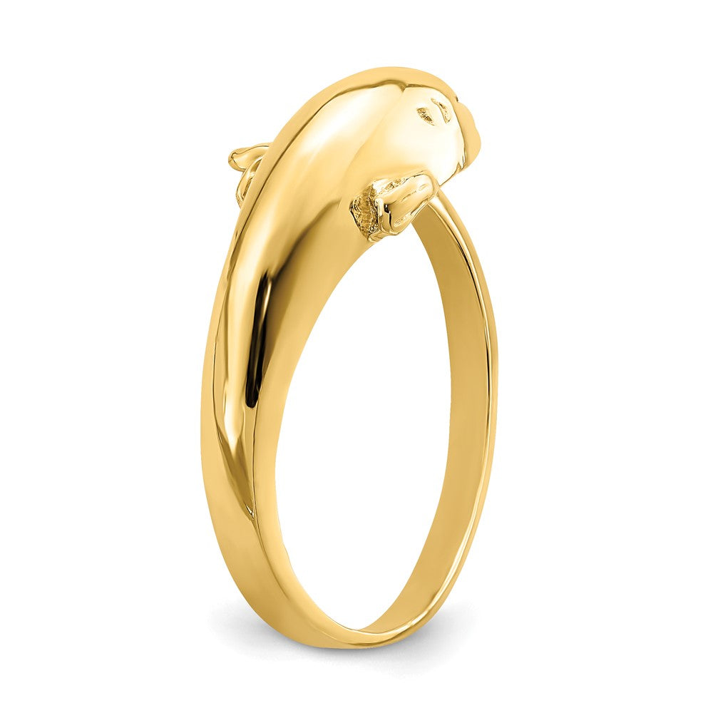 14K Gelbgold Delfin-Ring