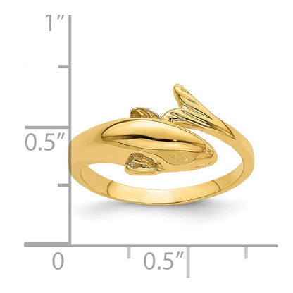 14K Gelbgold Delfin-Ring