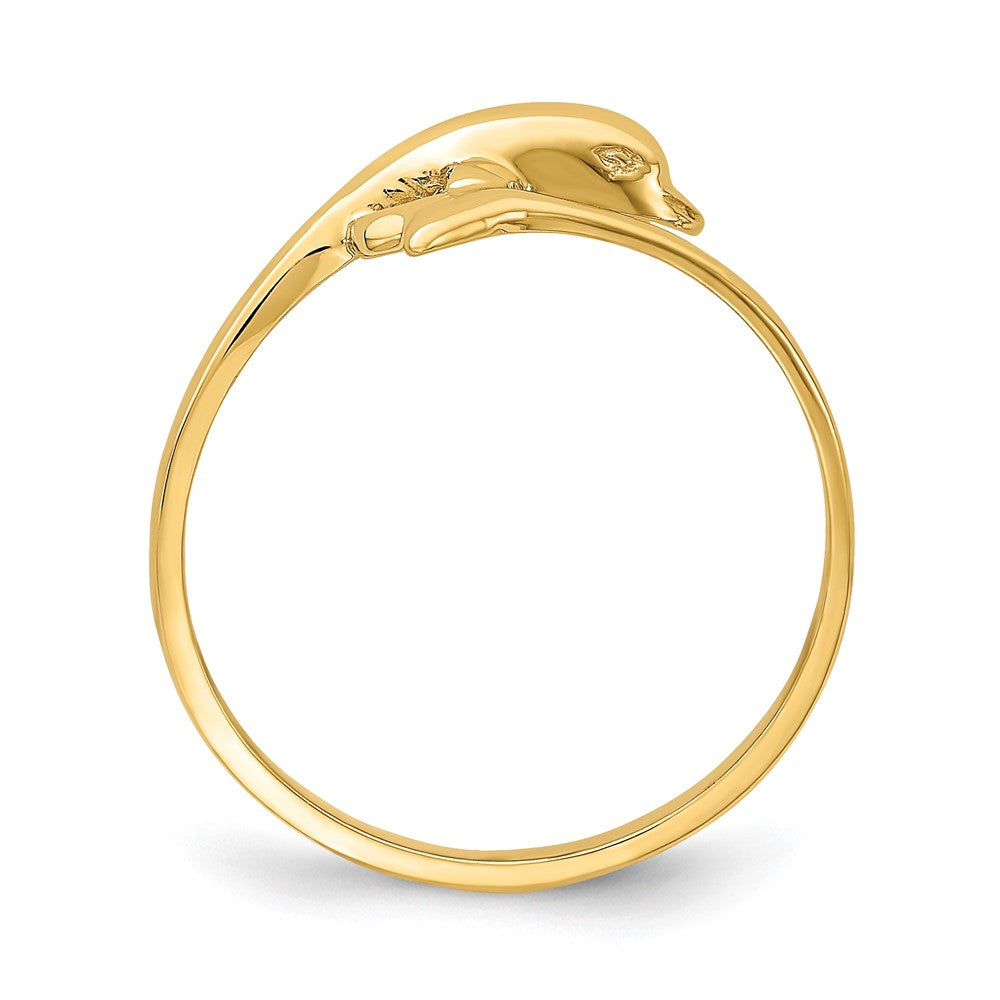 585 Gelbgold Ring mit Delfin-Motiv