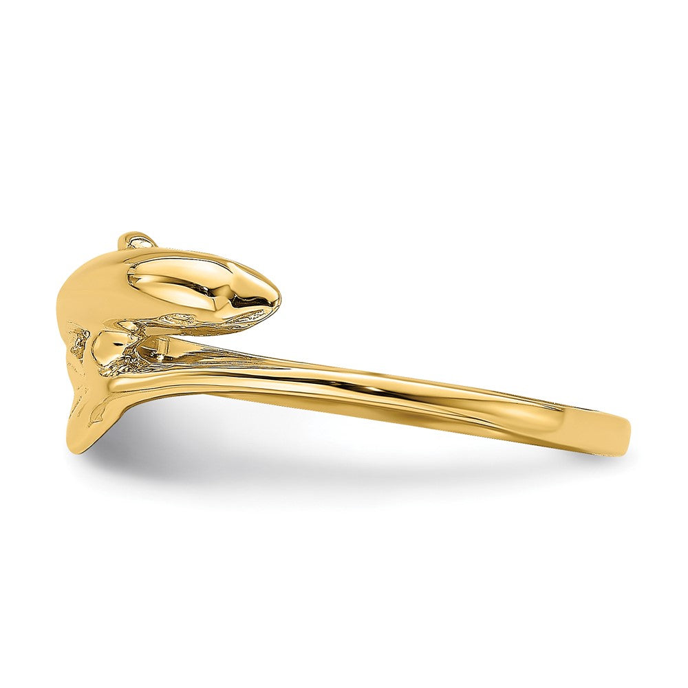 585 Gelbgold Ring mit Delfin-Motiv