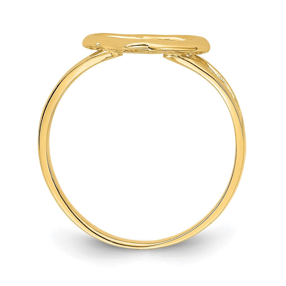 14K Gelbgold Herz-Ring mit Ausschnitt