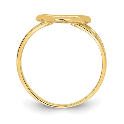 14K Gelbgold Herz-Ring mit Ausschnitt
