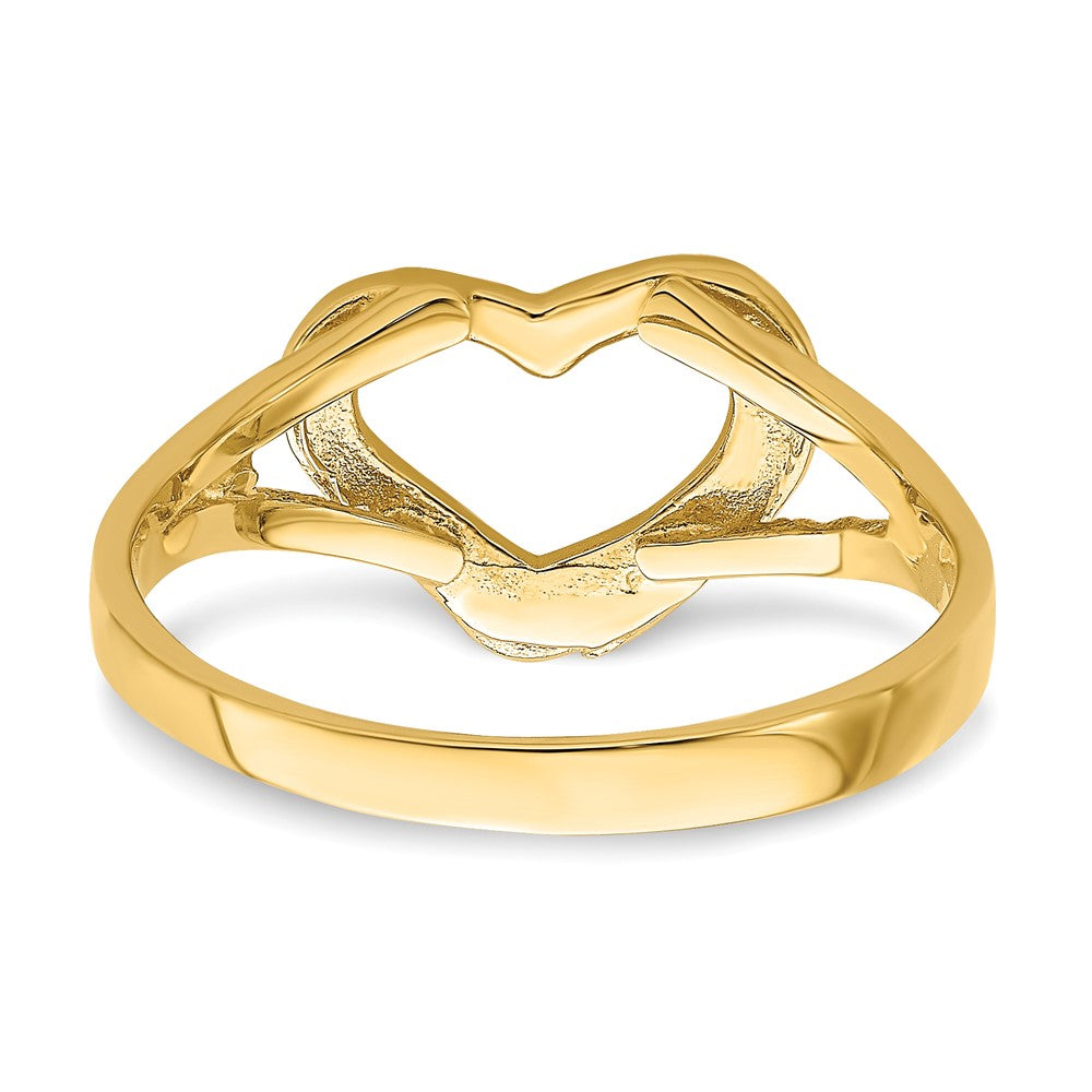 14K Gelbgold Herz-Ring mit Ausschnitt