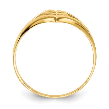 14K Gelbgold Herz-Ring, poliert