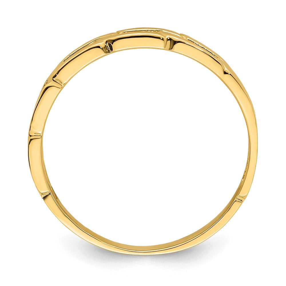 14K Gelbgold Ring mit fünf Kettengliedern