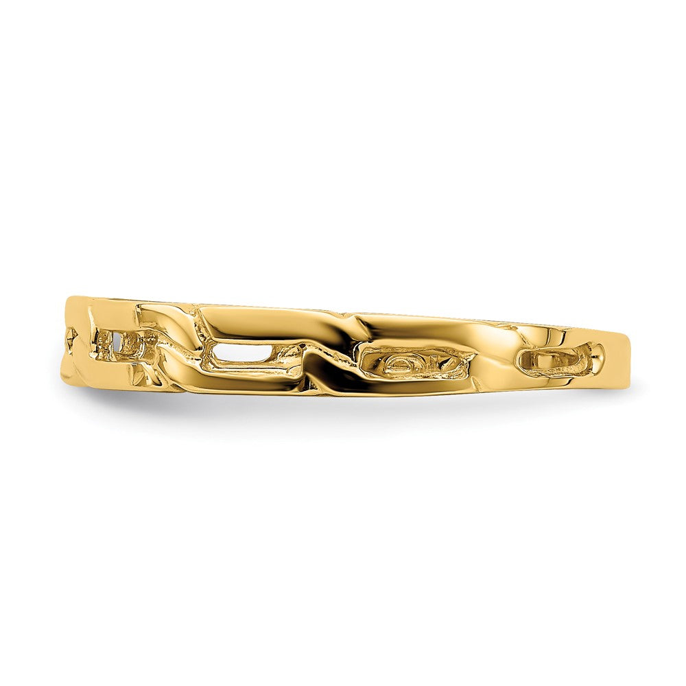 14K Gelbgold Ring mit fünf Kettengliedern