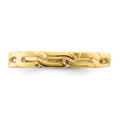 14K Gelbgold Ring mit fünf Kettengliedern
