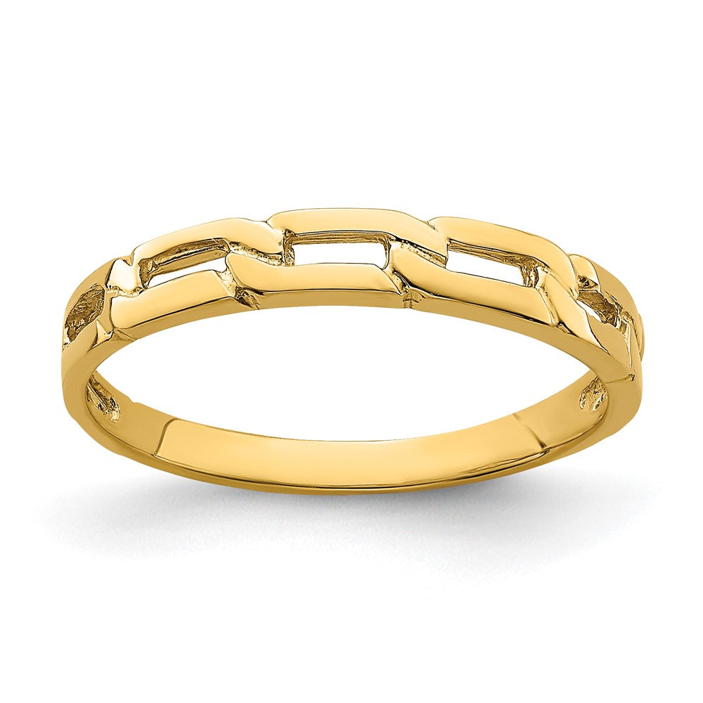 14K Gelbgold Ring mit fünf Kettengliedern
