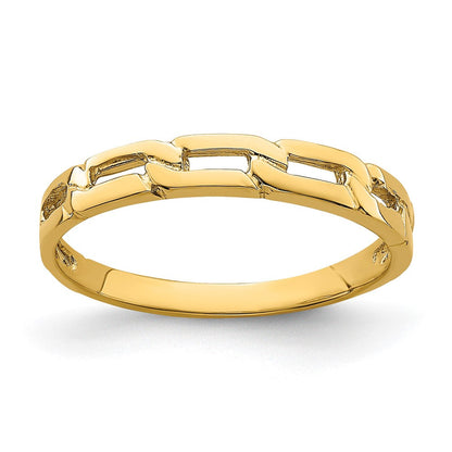 14K Gelbgold Ring mit fünf Kettengliedern
