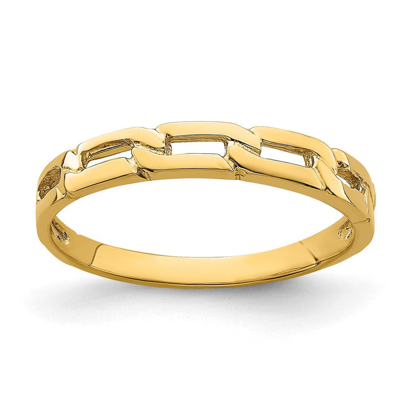 14K Gelbgold Ring mit fünf Kettengliedern