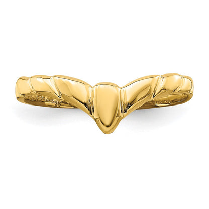 V-Ring aus 14K Gelbgold