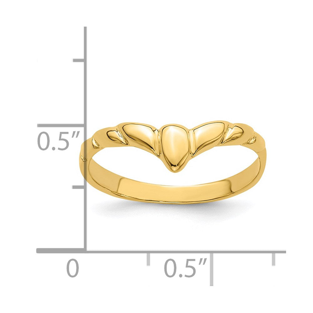 V-Ring aus 14K Gelbgold