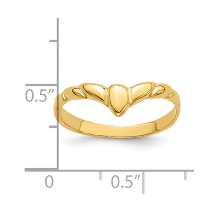 V-Ring aus 14K Gelbgold