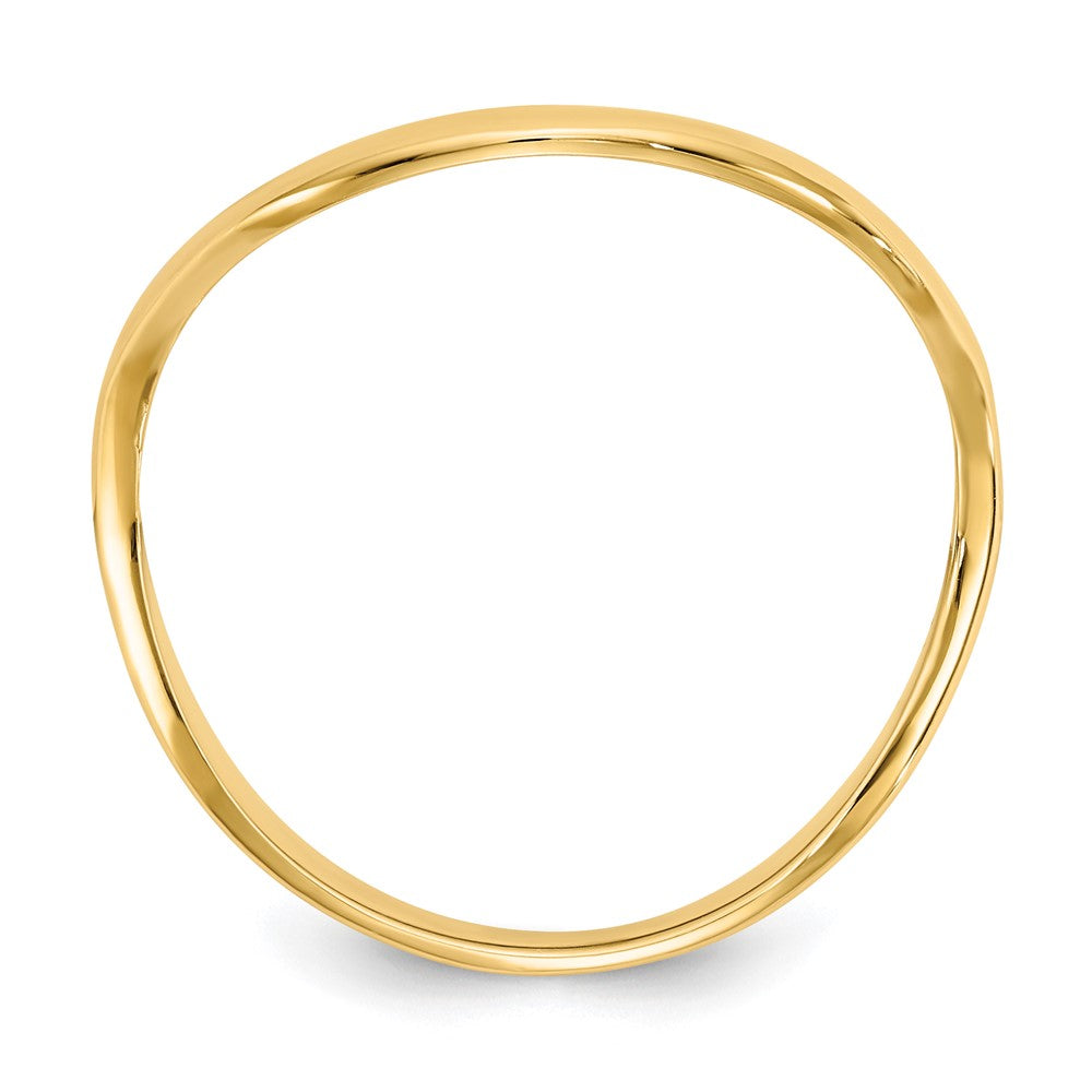 14K Gelbgold Wellen-Fashionring für den Daumen