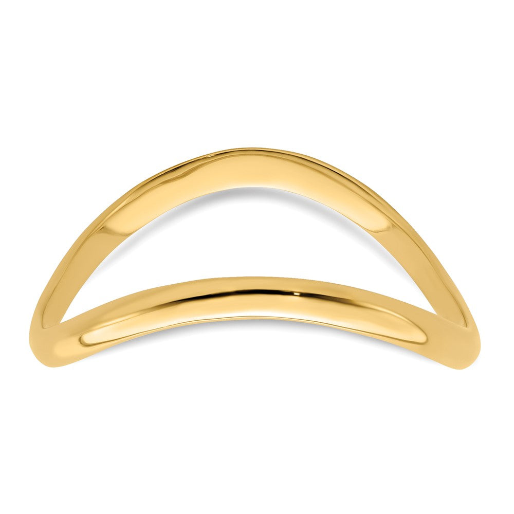 14K Gelbgold Wellen-Fashionring für den Daumen