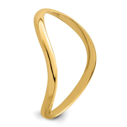 14K Gelbgold Wellen-Fashionring für den Daumen