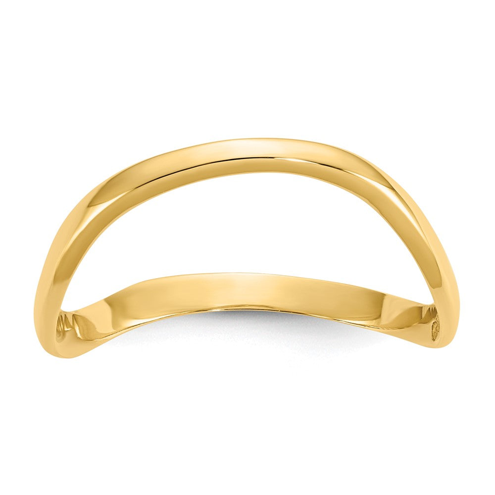 14K Gelbgold Wellen-Fashionring für den Daumen