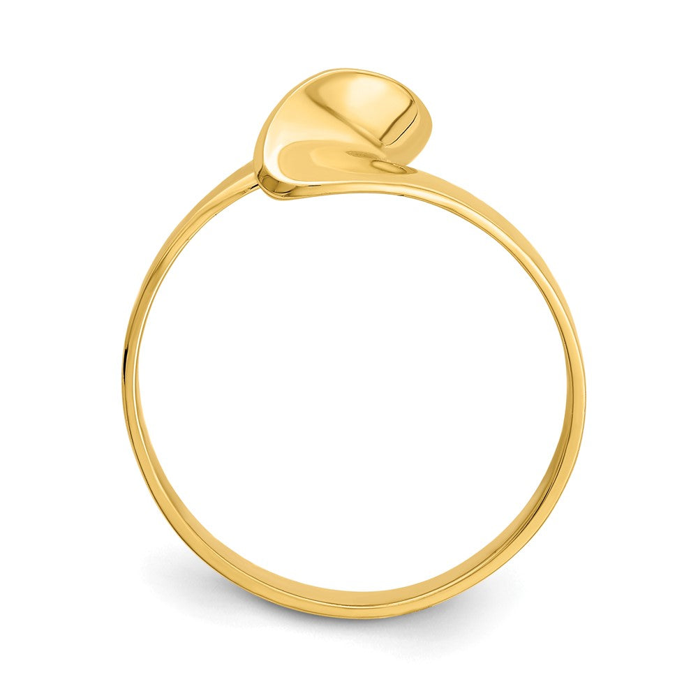 14K Gelbgold Ring mit freiförmigem Wirbelmuster