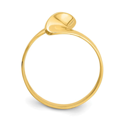 14K Gelbgold Ring mit freiförmigem Wirbelmuster