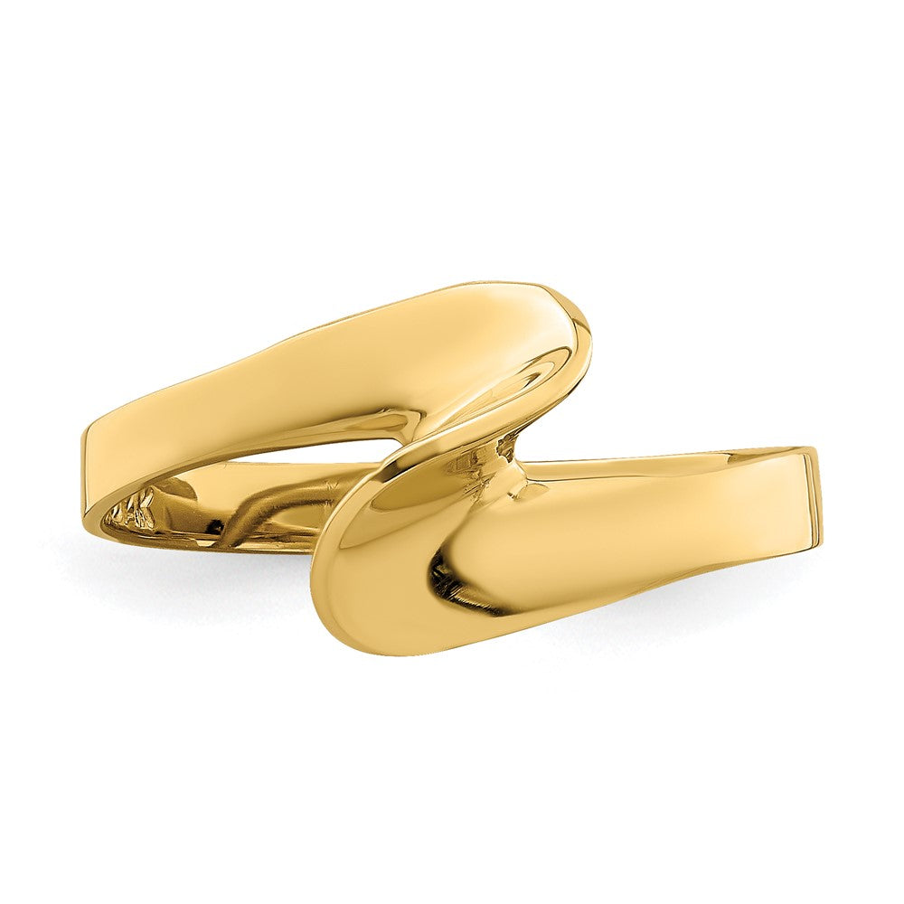 14K Gelbgold Ring mit freiförmigem Wirbelmuster