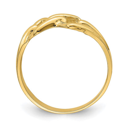 14K Gelbgold Ring mit Knoten-Design (Freeform)