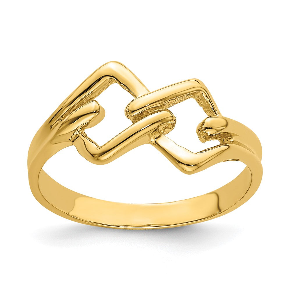 14K Gelbgold Ring mit Knoten-Design (Freeform)