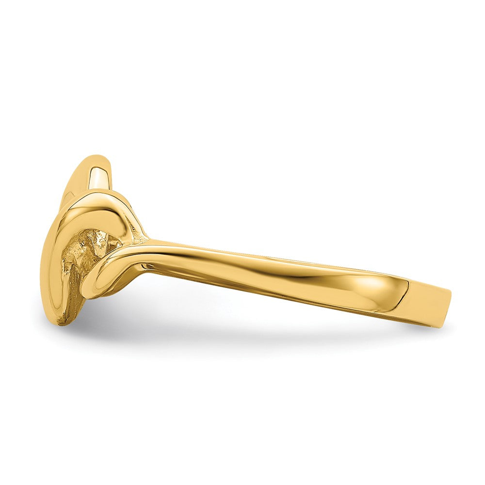 14K Gelbgold Ring mit Knoten-Design in freier Form