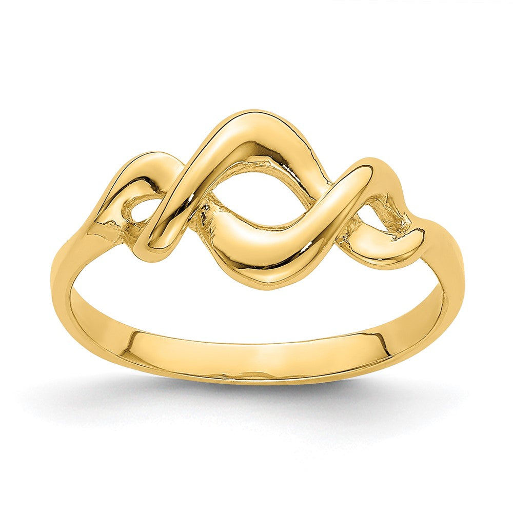 14K Gelbgold Ring mit Knoten-Design in freier Form