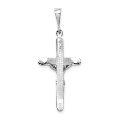 14K Weißgold Kruzifix-Anhänger