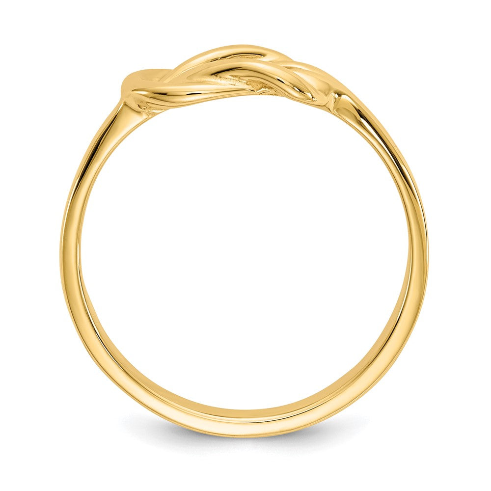 14K Gelbgold Ring mit freiformigem Knoten