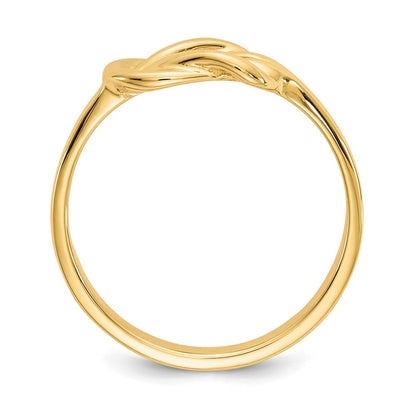 14K Gelbgold Ring mit freiformigem Knoten