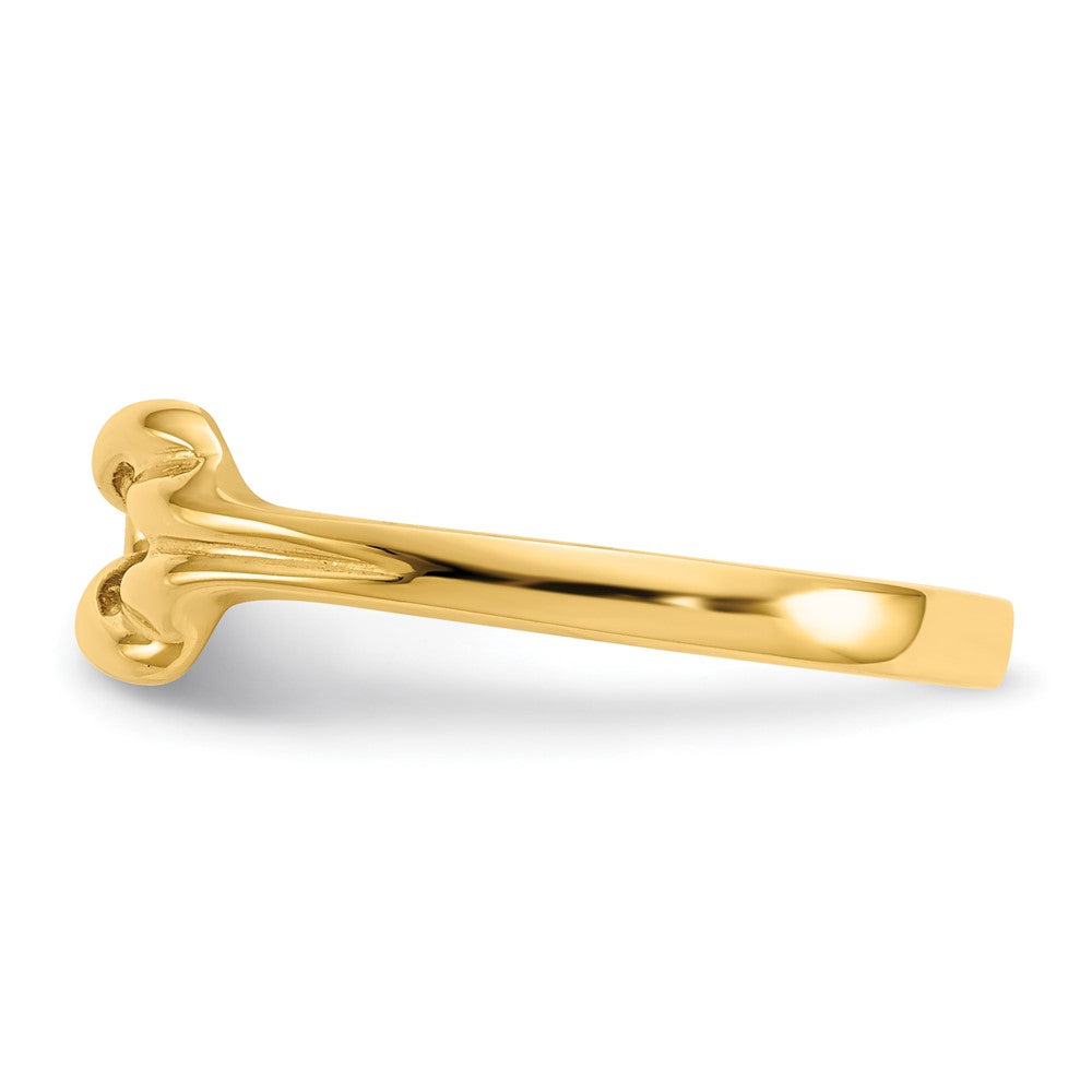 14K Gelbgold Ring mit freiformigem Knoten