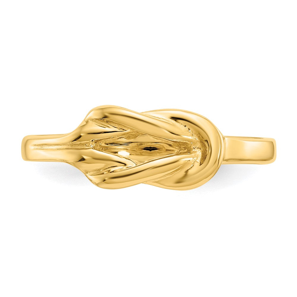 14K Gelbgold Ring mit freiformigem Knoten