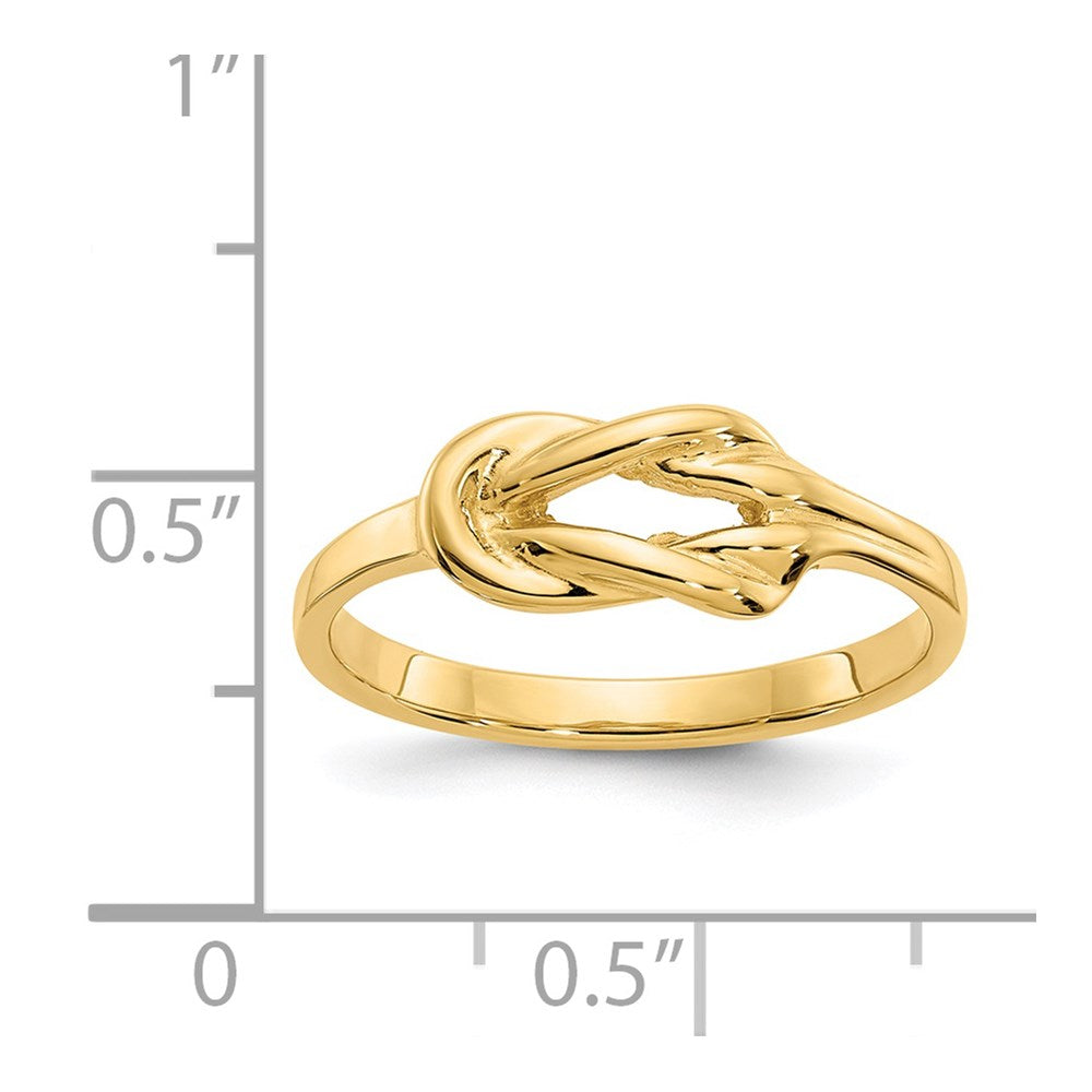 14K Gelbgold Ring mit freiformigem Knoten