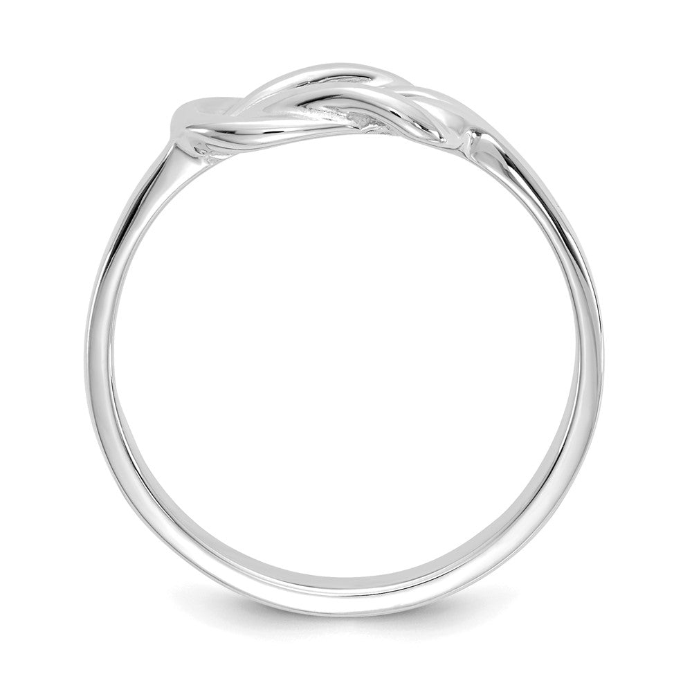 14K Weißgold Freiform-Knoten-Ring