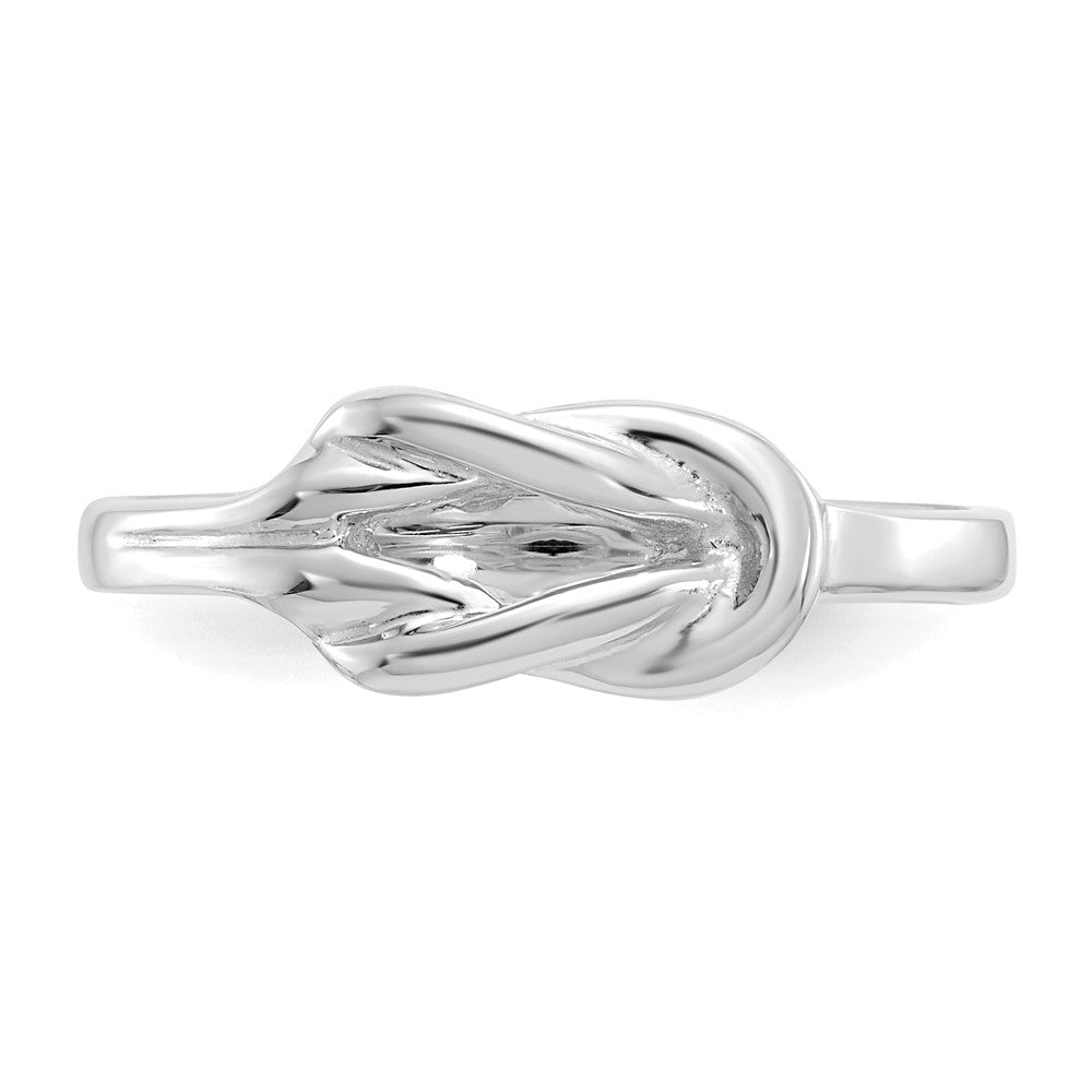 14K Weißgold Freiform-Knoten-Ring