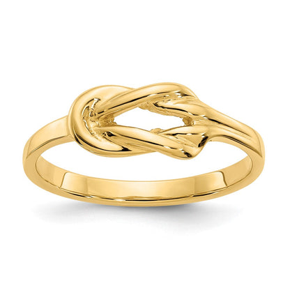 14K Gelbgold Ring mit freiformigem Knoten