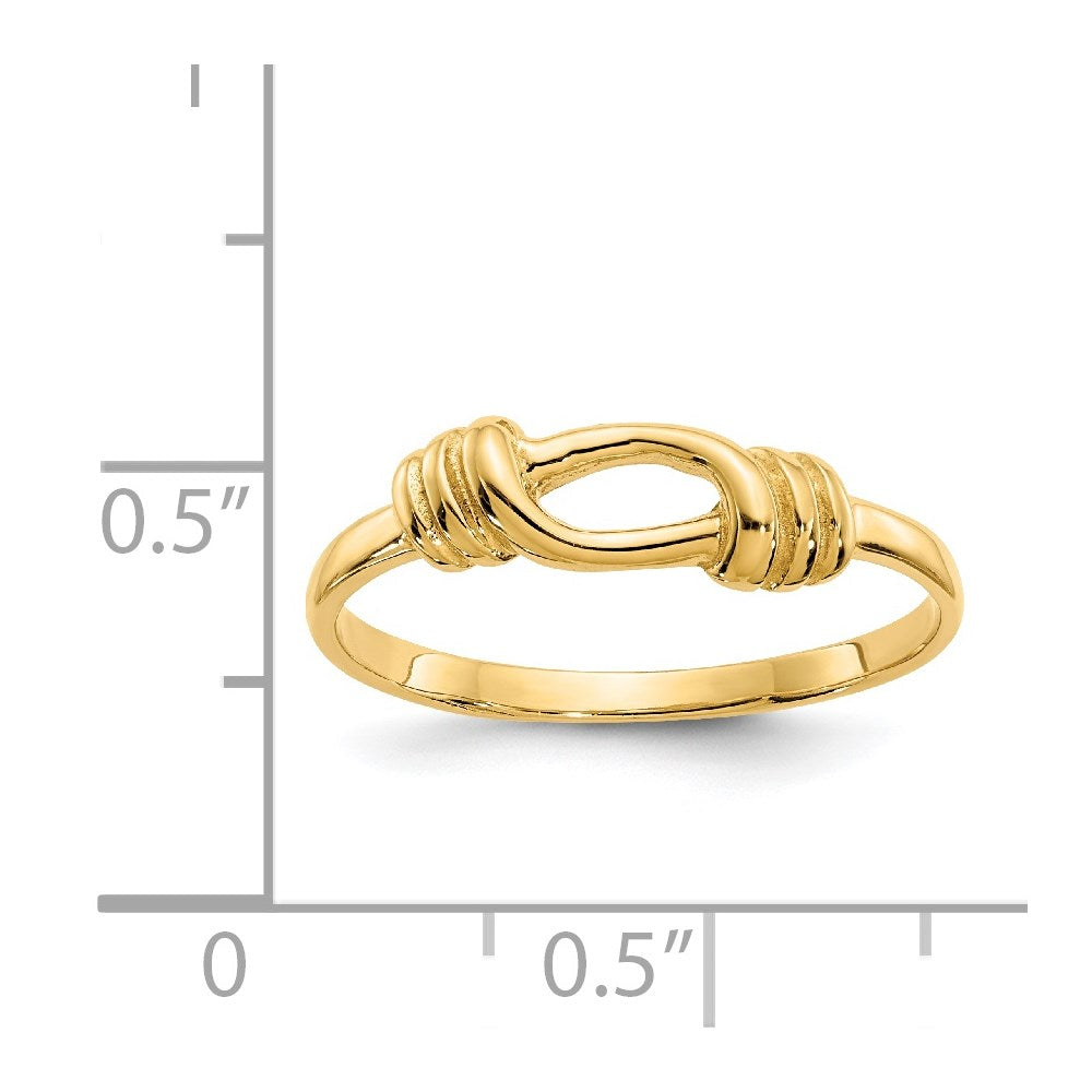 14K Gelbgold Liebesknoten-Ring
