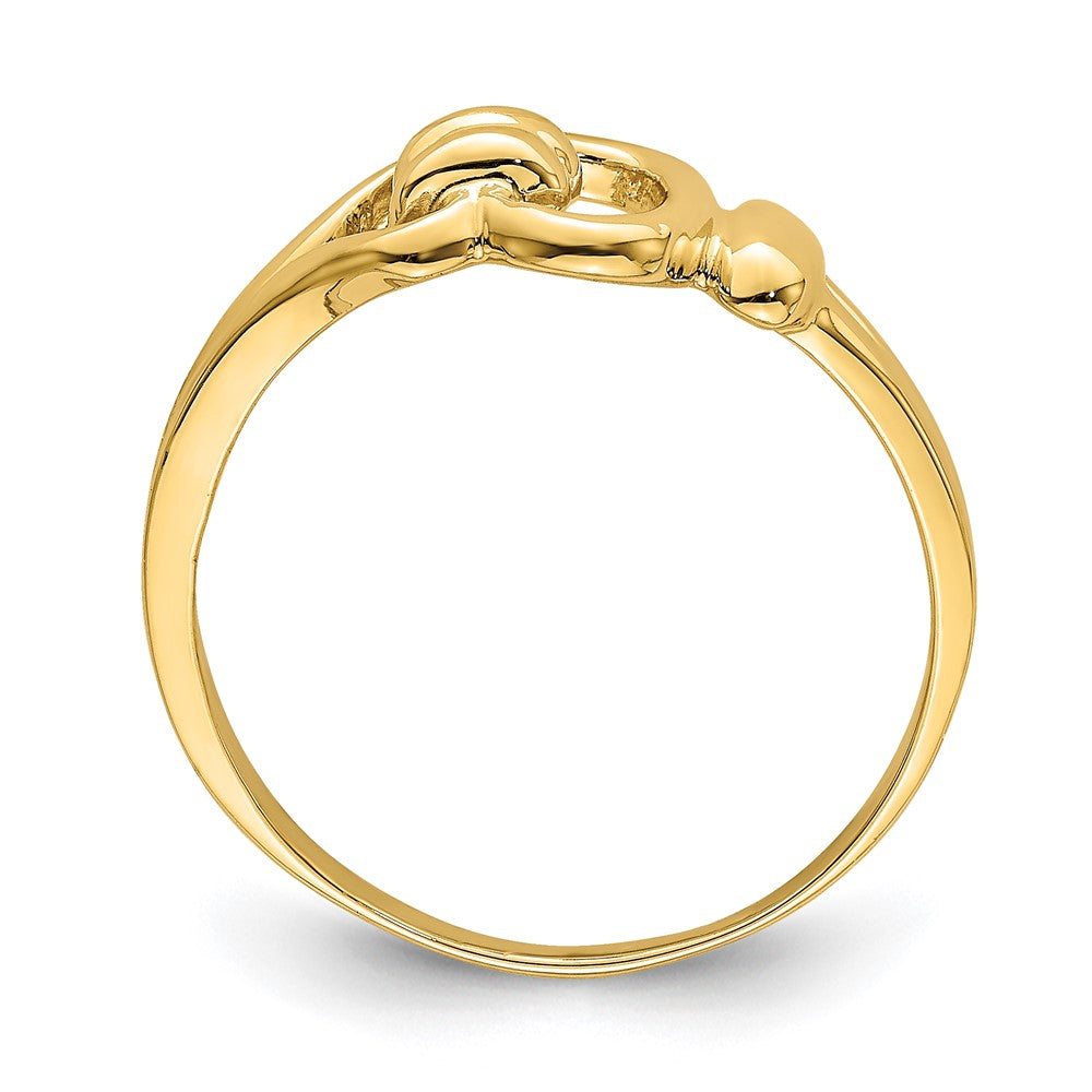 14K Gelbgold Ring mit freiformigem Knoten
