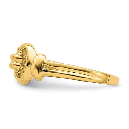 14K Gelbgold Ring mit freiformigem Knoten
