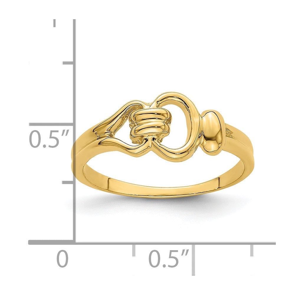 14K Gelbgold Ring mit freiformigem Knoten