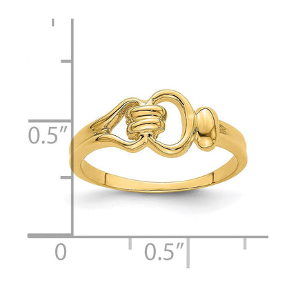 14K Gelbgold Ring mit freiformigem Knoten